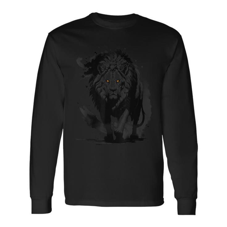 Stylish And Fashionable Lion As An Artistic Long Sleeve T-Shirt Gifts ideas