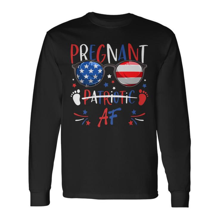 Sunglasses 4Th Of July Patriotic Af Pregnant Pregnancy Long Sleeve T-Shirt Gifts ideas