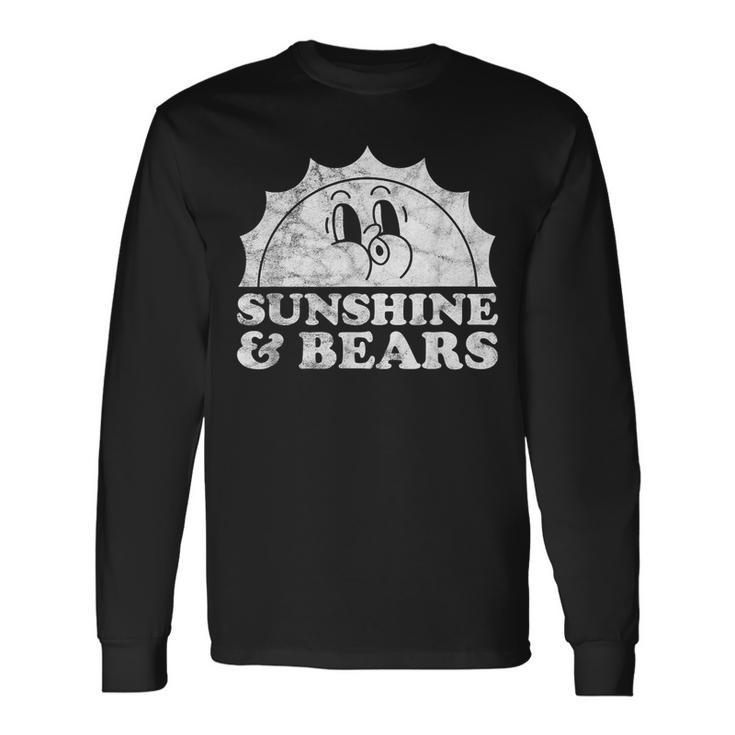 Sunshine And Bears Retro Vintage Sun Bear Long Sleeve T-Shirt