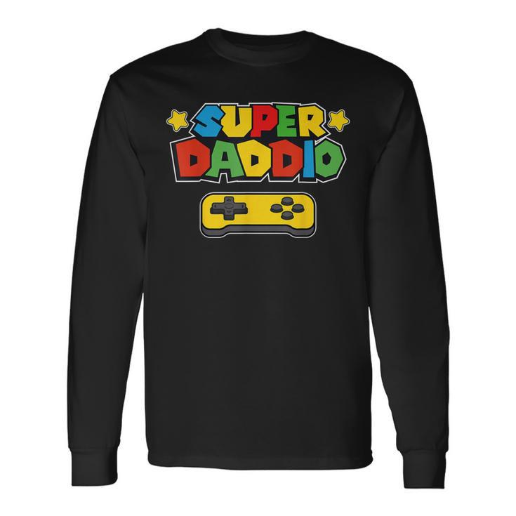 Super Daddio Gamer Dad Long Sleeve T-Shirt Gifts ideas