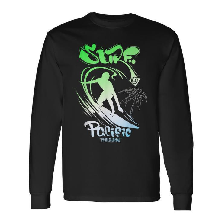 Surf Club West Waves Riders And Ocean Surfers Beach Long Sleeve T-Shirt