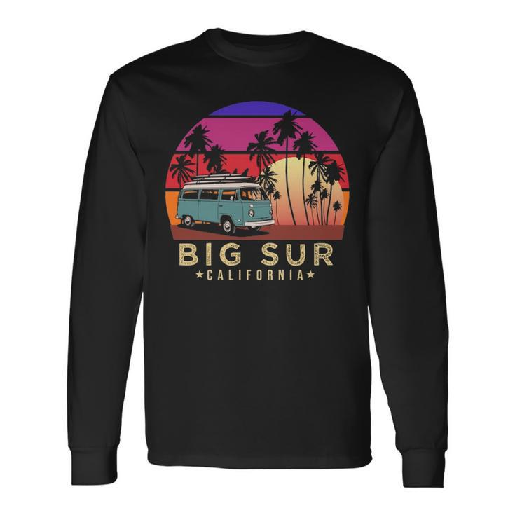 Surfer Big Sur California Vintage Van Surf Long Sleeve T-Shirt