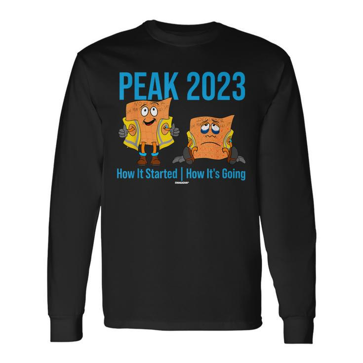 Swagazon Associate Peak 23 How It Started How Its Going Peak Long Sleeve T-Shirt
