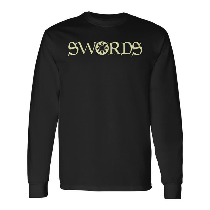 Swords White Magic Mana Symbol Long Sleeve T-Shirt