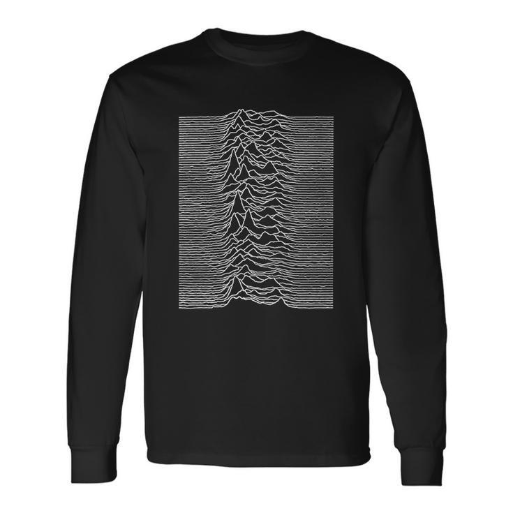 T-shirt à manches longues à manches longues Joy Division 'Unknown Pleasures', Tee Graphique Musique
