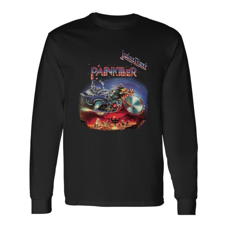 T-shirt à manches longues à manches longues Judas Priest Painkiller, T-shirt à manches longues Musique Métal