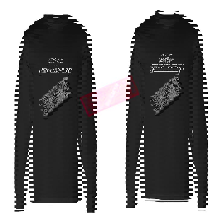 T-shirt à manches longues à manches longues Noir Eric Clapton, Design Billet de Concert pour Fans