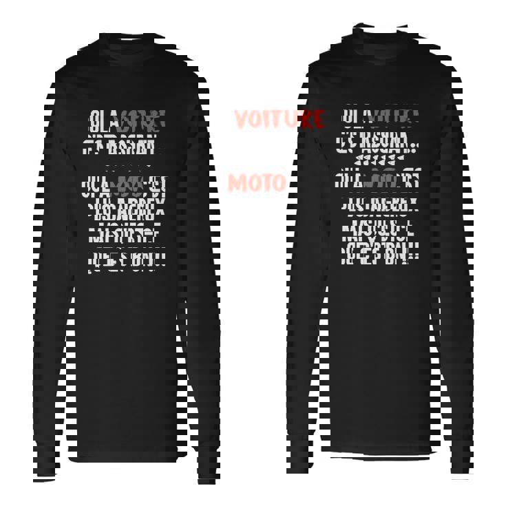 T-shirt à manches longues La Moto C'est Bon pour Amateurs de Motocyclisme