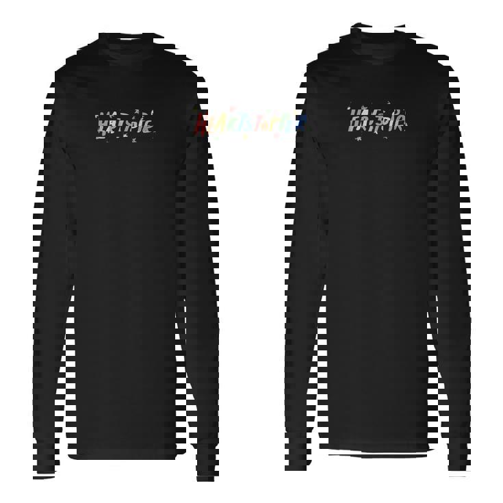 T-shirt à manches longues Noir HEARTSTOPPER Lettres Colorées, Style Ludique