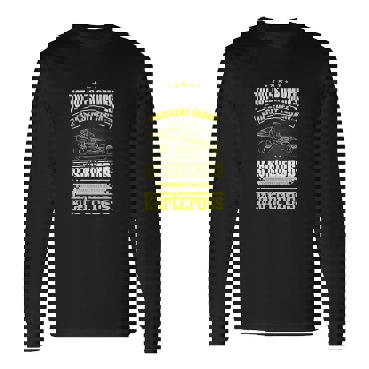 T-shirt à manches longues Pilote de Kartcross, Idéal pour les Passionnés de Course