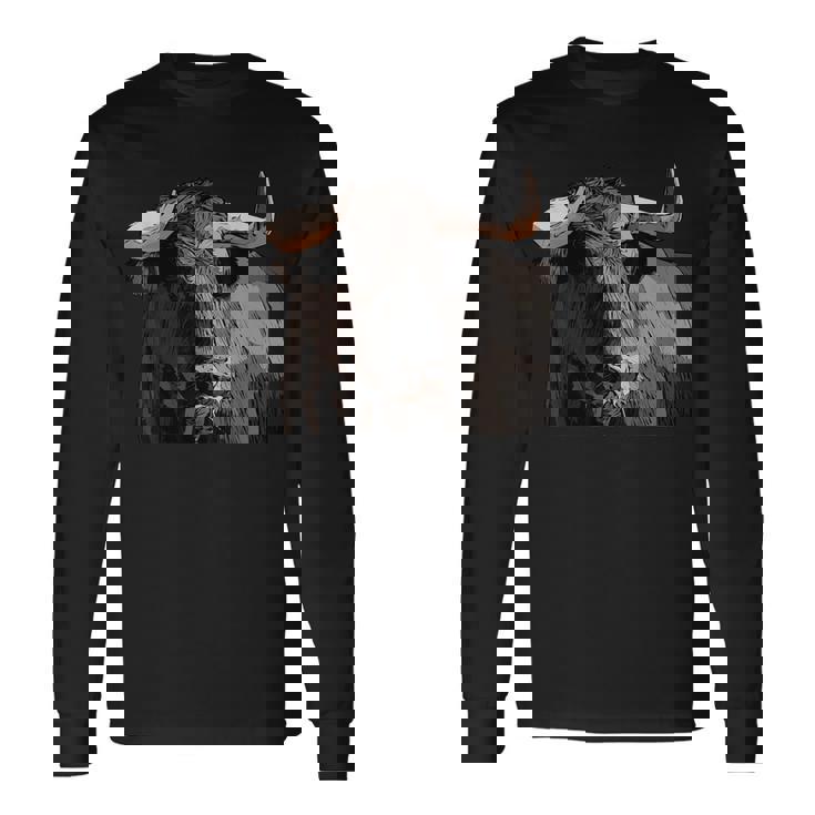 Tauro Toro Estampado De Vaca Buey Buey Motivo De Vaca Motivo Camiseta de manga larga