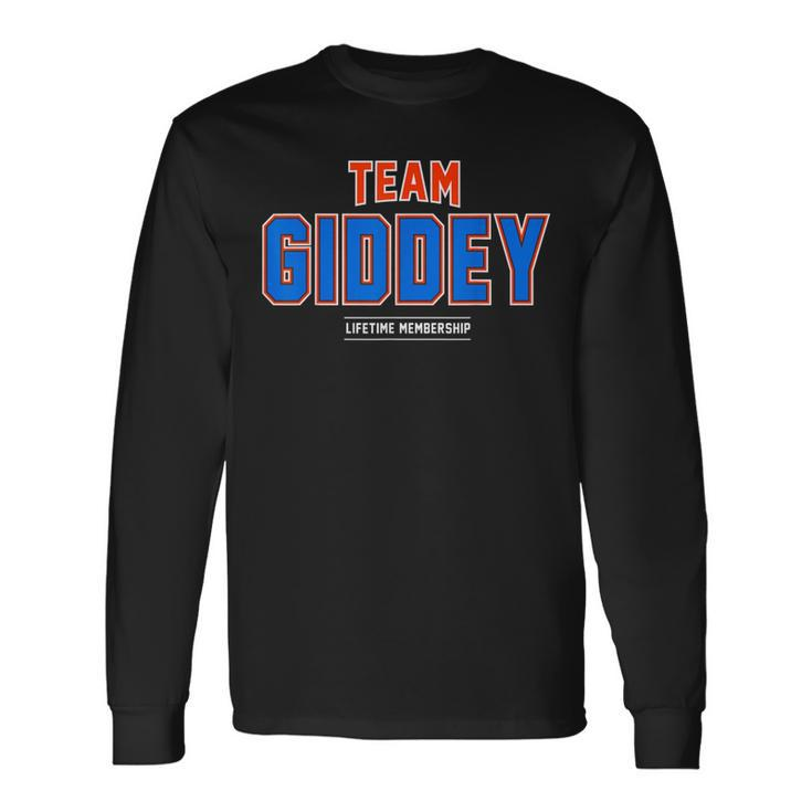 Team Giddey Proud Family Last Name Surname Long Sleeve T-Shirt