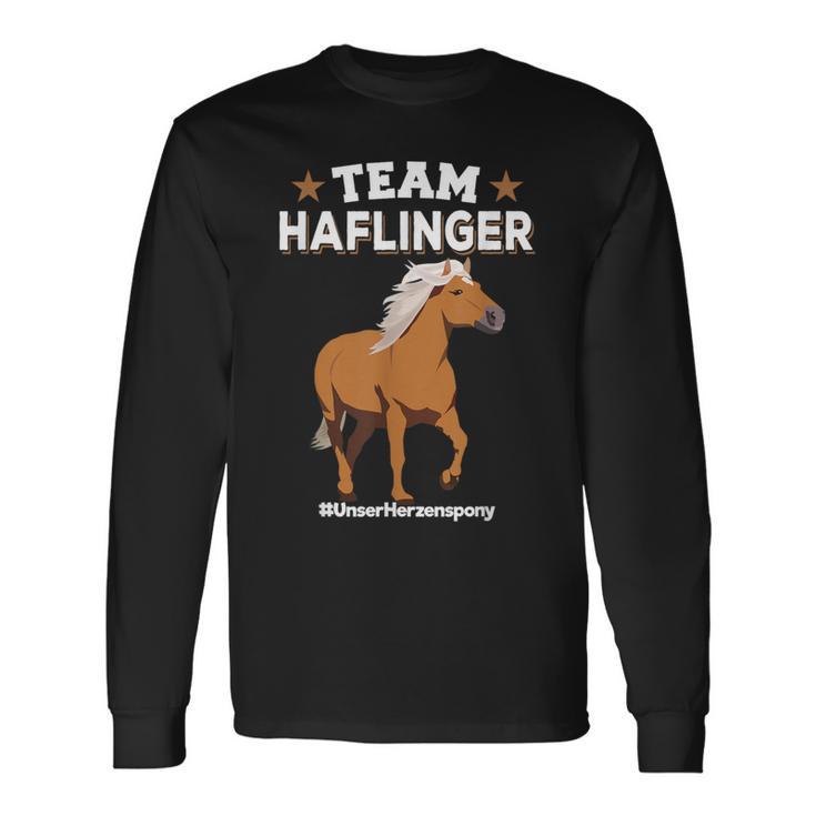 Team Haflinger Unserherzenspony Haflinger Pony Langarmshirts Geschenkideen