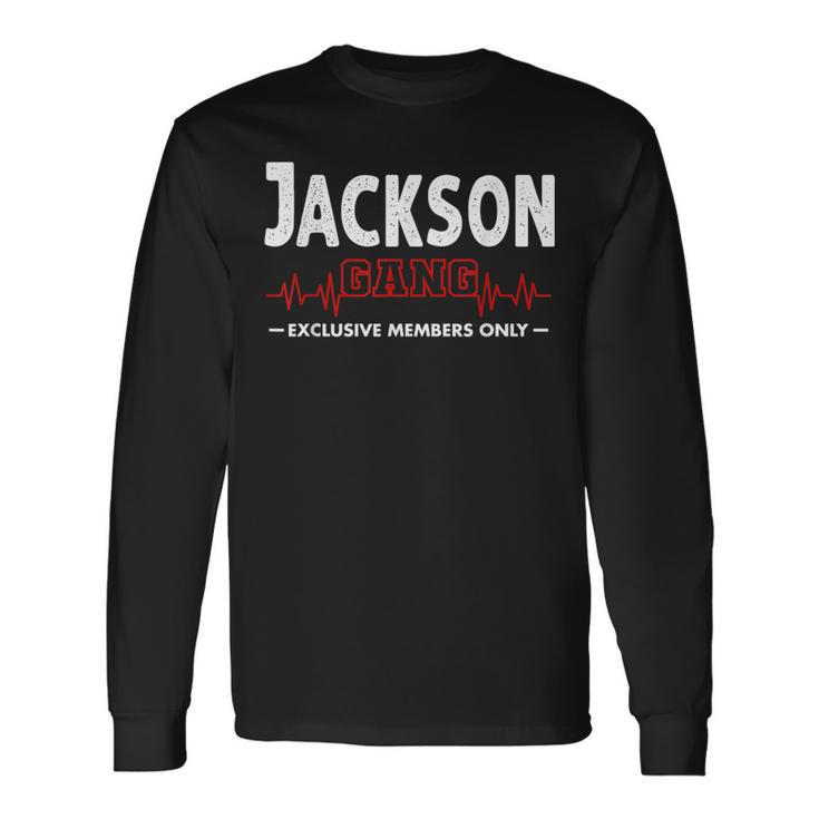 Team Jackson Last Name Lifetime Member Family Pride Surname Long Sleeve T-Shirt
