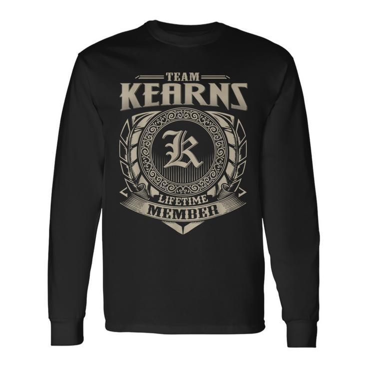 Team Kearns Lifetime Member Kearns Name Personalized Vintage Long Sleeve T-Shirt