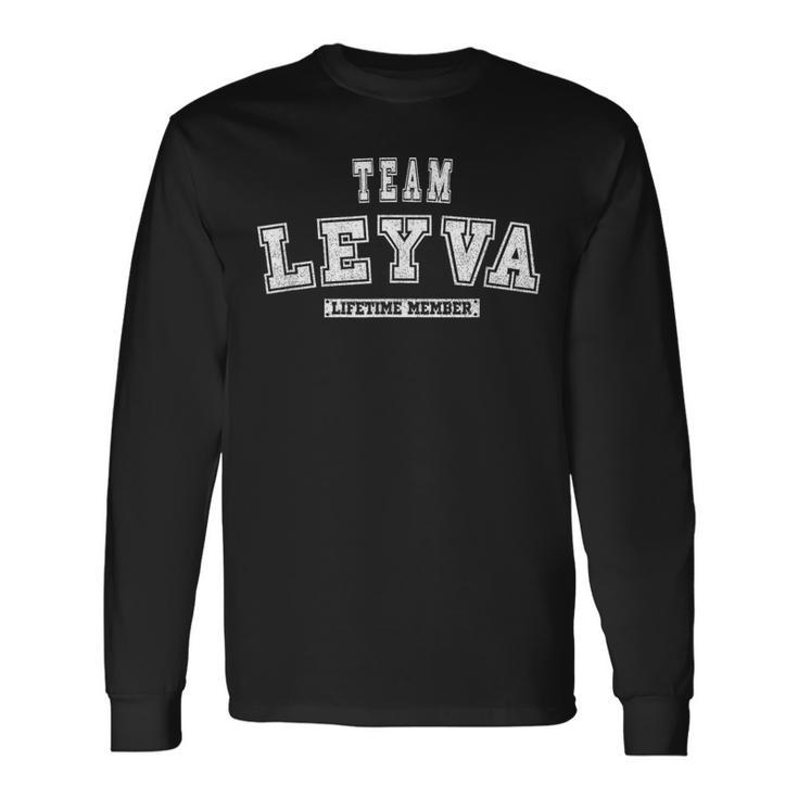 Team Leyva Lifetime Member Family Last Name Long Sleeve T-Shirt Gifts ideas