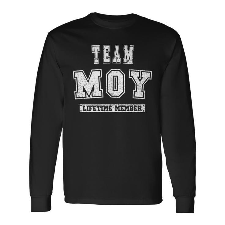Team Moy Lifetime Member Family Last Name Long Sleeve T-Shirt