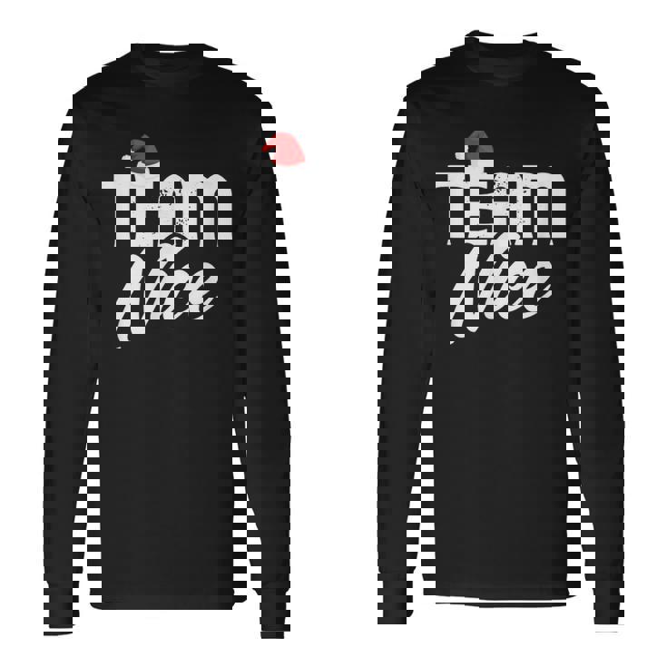 Team Nice Couple Matching Outfit Team Naughty Long Sleeve T-Shirt