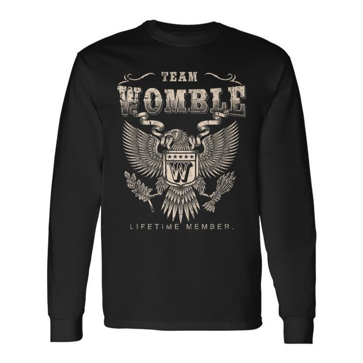 Team Womble Family Name Lifetime Member Long Sleeve T-Shirt