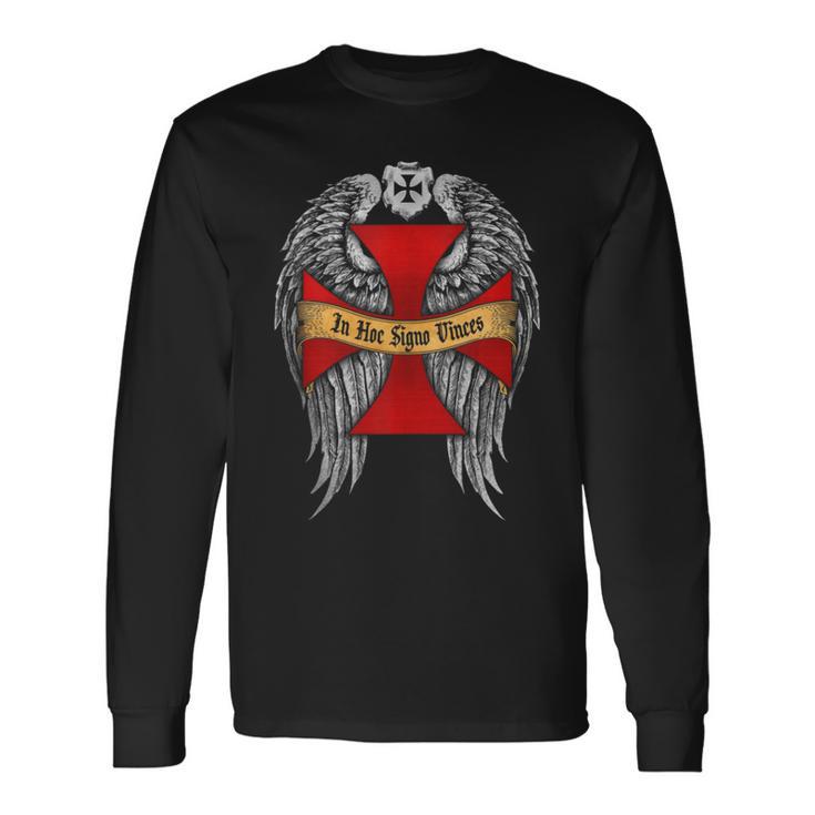 Templar Crusader In Hoc Signo Vinces T Long Sleeve T-Shirt