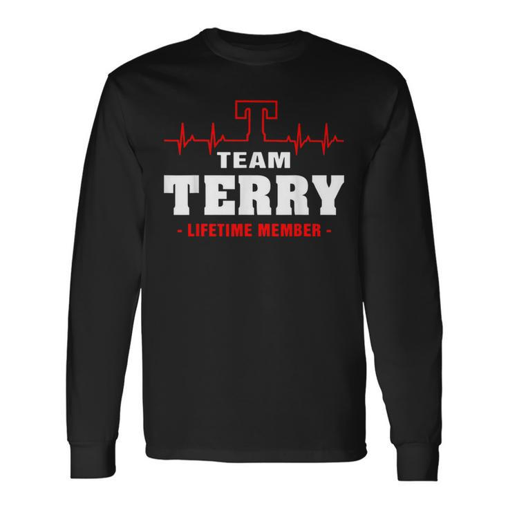Terry Surname Family Last Name Team Terry Lifetime Member Long Sleeve T-Shirt