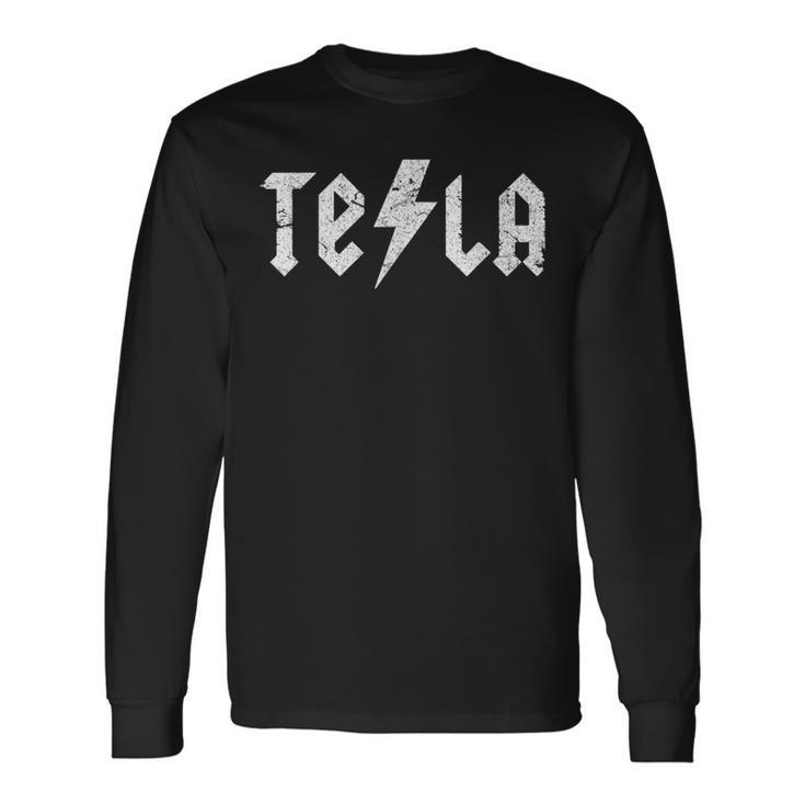 Tesla Nikola Tesla Fan Stem S Langarmshirts Geschenkideen