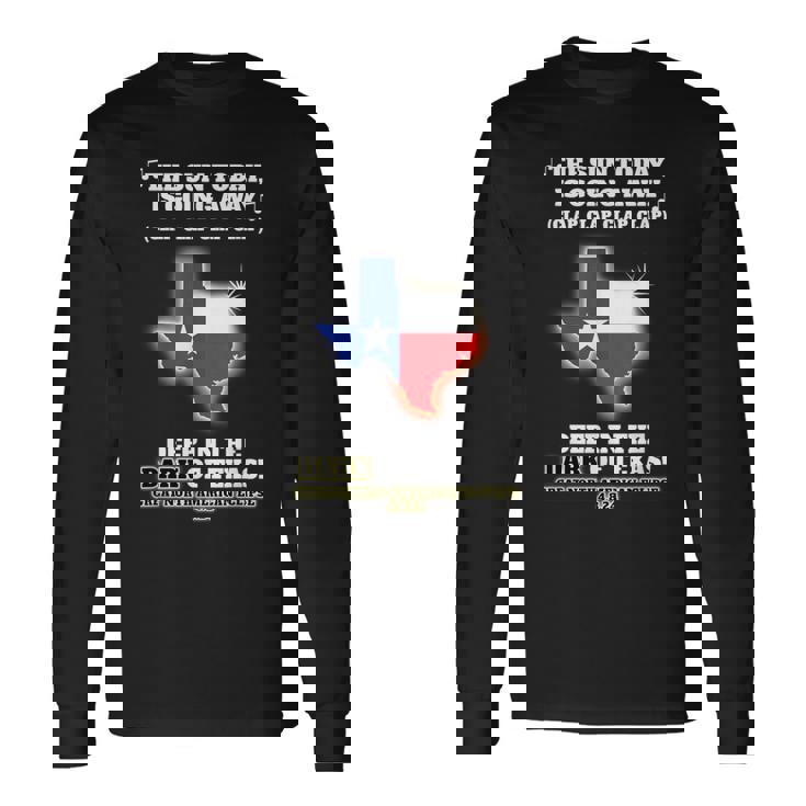 Texas Total Eclipse 2024 Deep In The Dark Of Texas Eclipse Long Sleeve T-Shirt