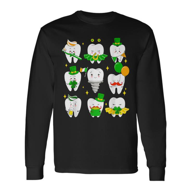 Th St Patrick Dentist Dental Assistant Irish Leprechaun Long Sleeve T-Shirt