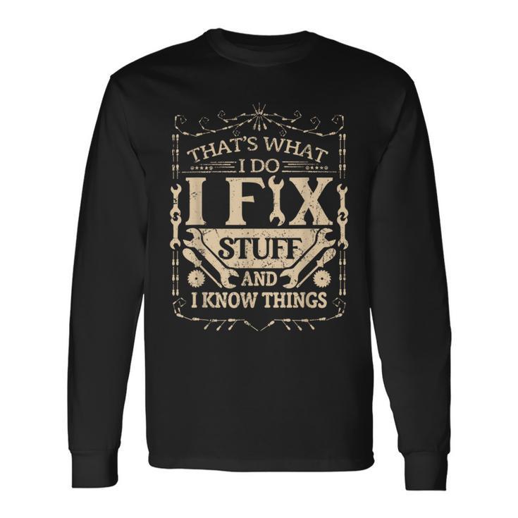 Cappello Baseball Vintage Divertente 'I Fix Stuff And I Know Things' - Unisex, Pelle Cachi, Taglia Unica Regolabile