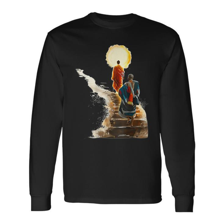 Thich Minh Tue On Back Monks Vietnamese Long Sleeve T-Shirt