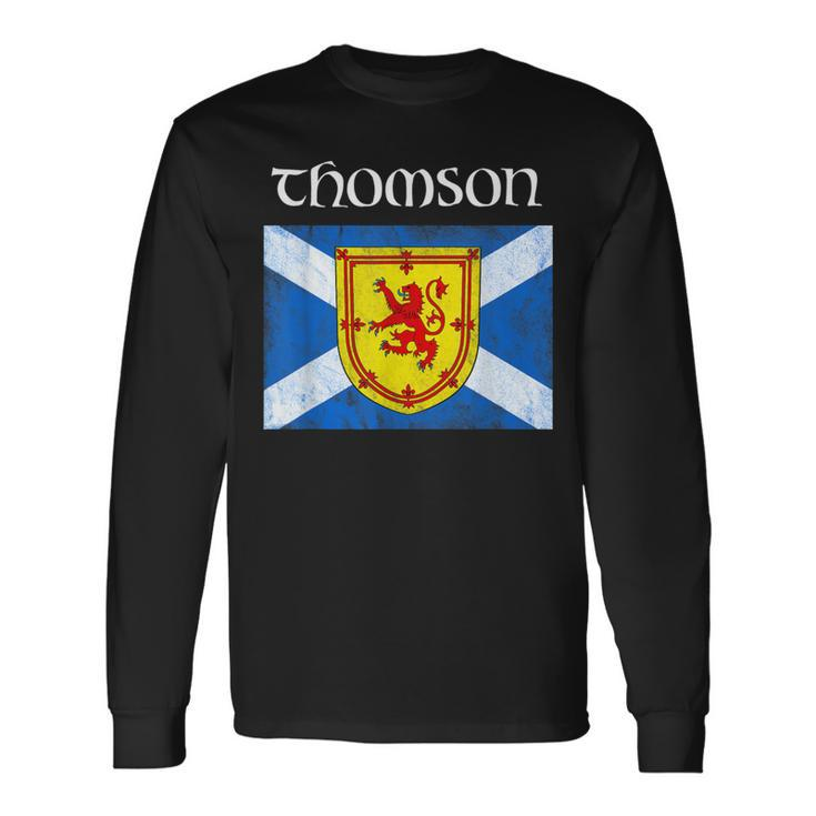 Thomson Clan Scottish Name Scotland Flag Long Sleeve T-Shirt