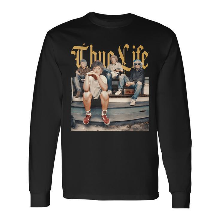 Thug Life Stay Golden Gilrs Vintage Long Sleeve T-Shirt