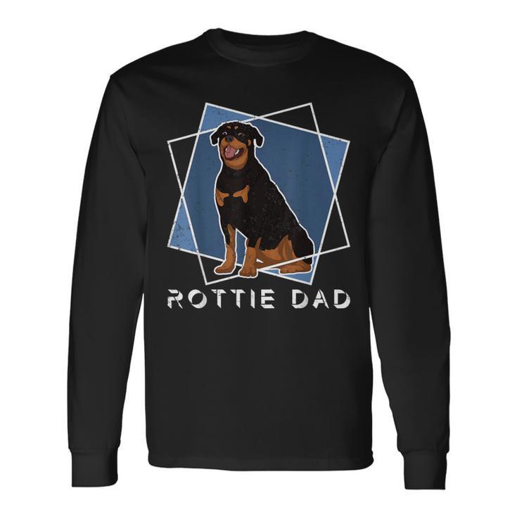 Tierliebhaber Herren Haustier Hund Papa Rottie Papa Rottweiler Langarmshirts Geschenkideen