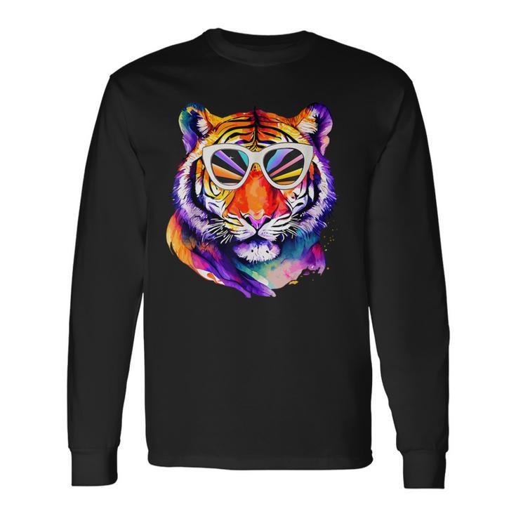 Tiger Realistic Tiger Head For Tiger Lovers Long Sleeve T-Shirt