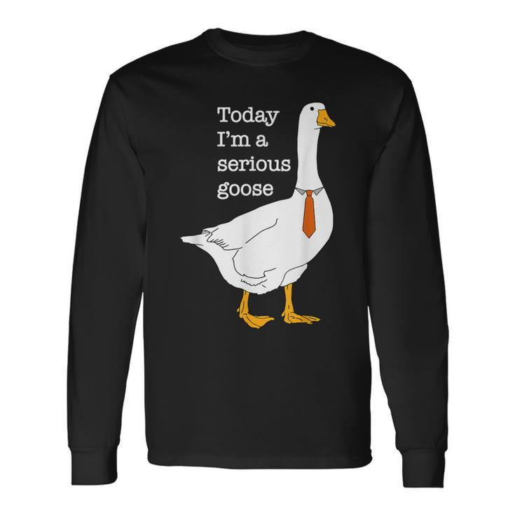 Today I'm A Serious Goose Apparel Long Sleeve T-Shirt