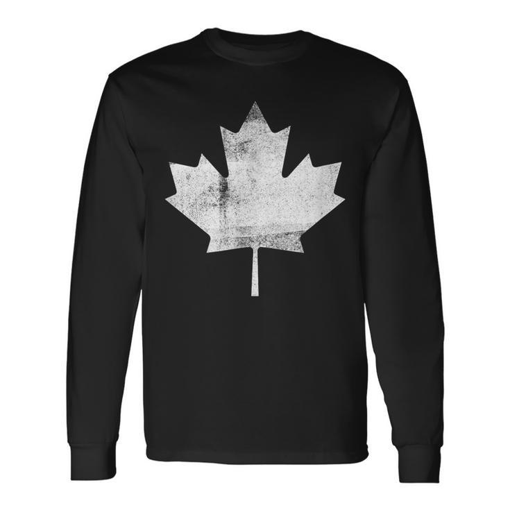 Toronto Canada Maple Leaf Distressed Vintage Retro Fan Long Sleeve T-Shirt