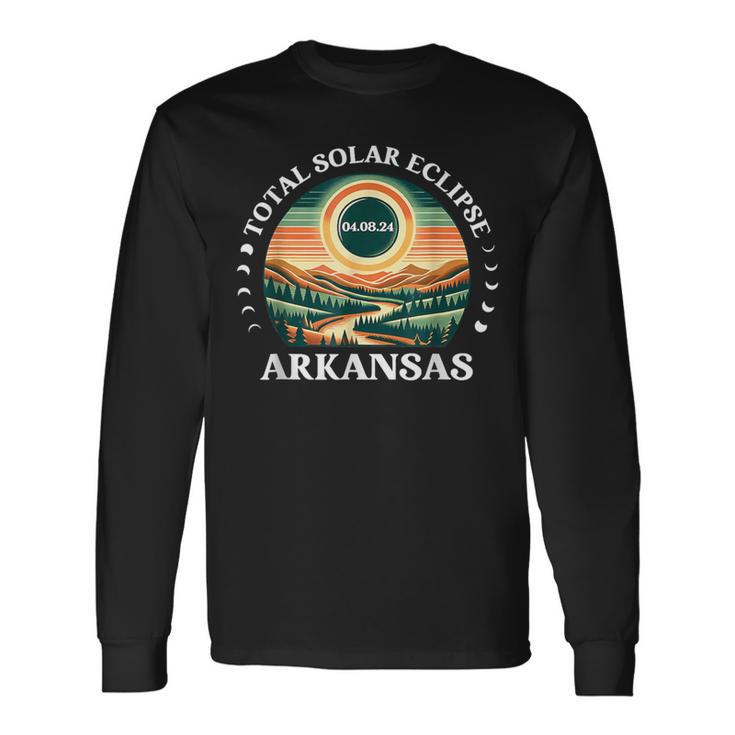 Total Eclipse Arkansas 2024 Eclipse Souvenir Solar Eclipse Long Sleeve