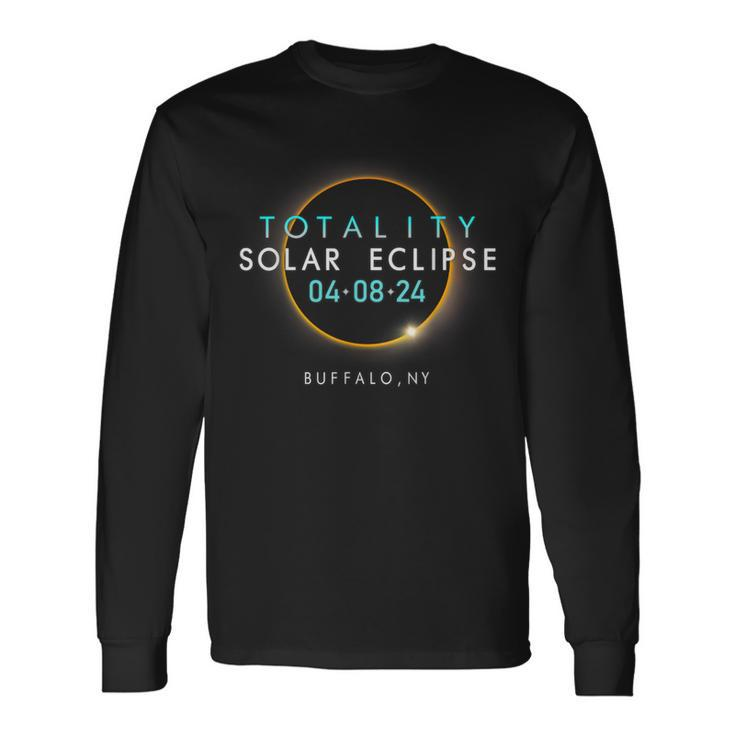 Total Solar Eclipse 04 08 2024 Buffalo New York Totality Long Sleeve T-Shirt
