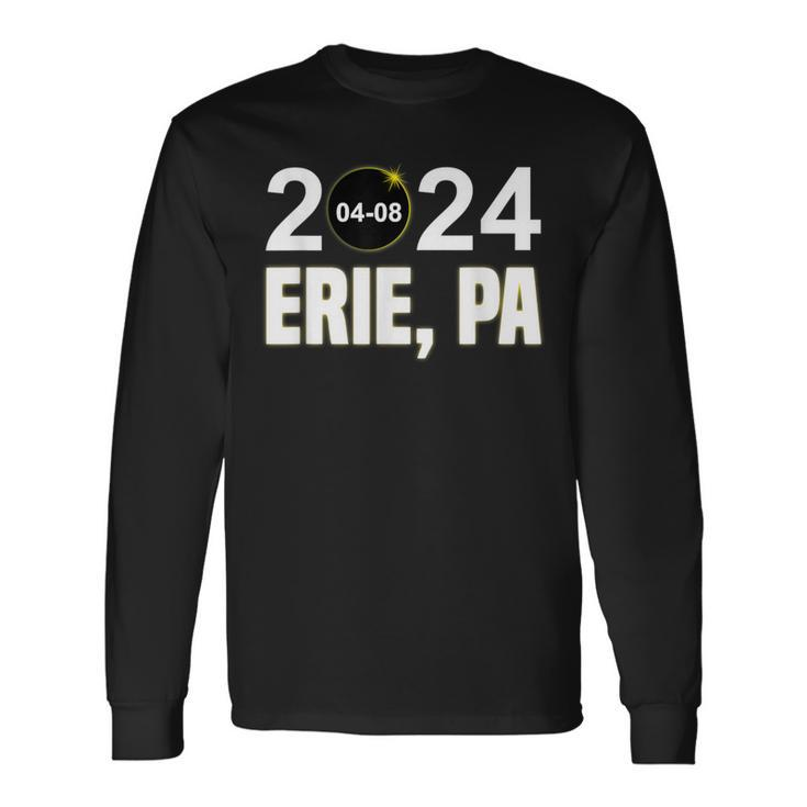 Total Solar Eclipse 04082024 Erie Pennsylvania Eclipse Long Sleeve T-Shirt