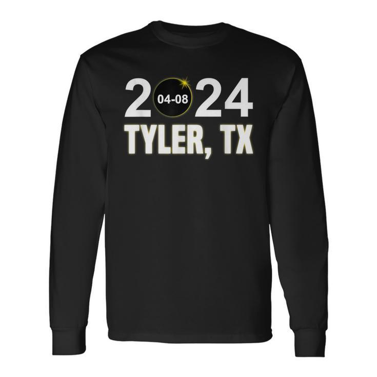Total Solar Eclipse 04082024 Tyler Texas Solar Eclipse Long Sleeve T-Shirt Gifts ideas