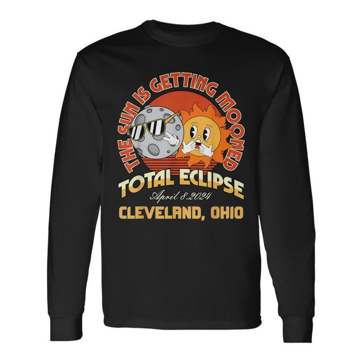 Total Solar Eclipse 040824 Cleveland Ohio Long Sleeve T-Shirt