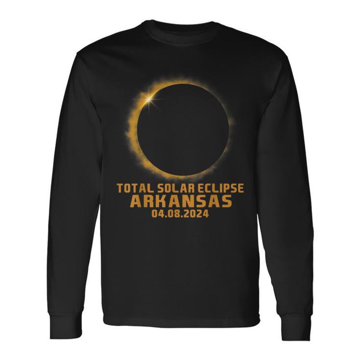 Total Solar Eclipse 2024 Arkansas Totality Spring 40824 Long Sleeve T-Shirt