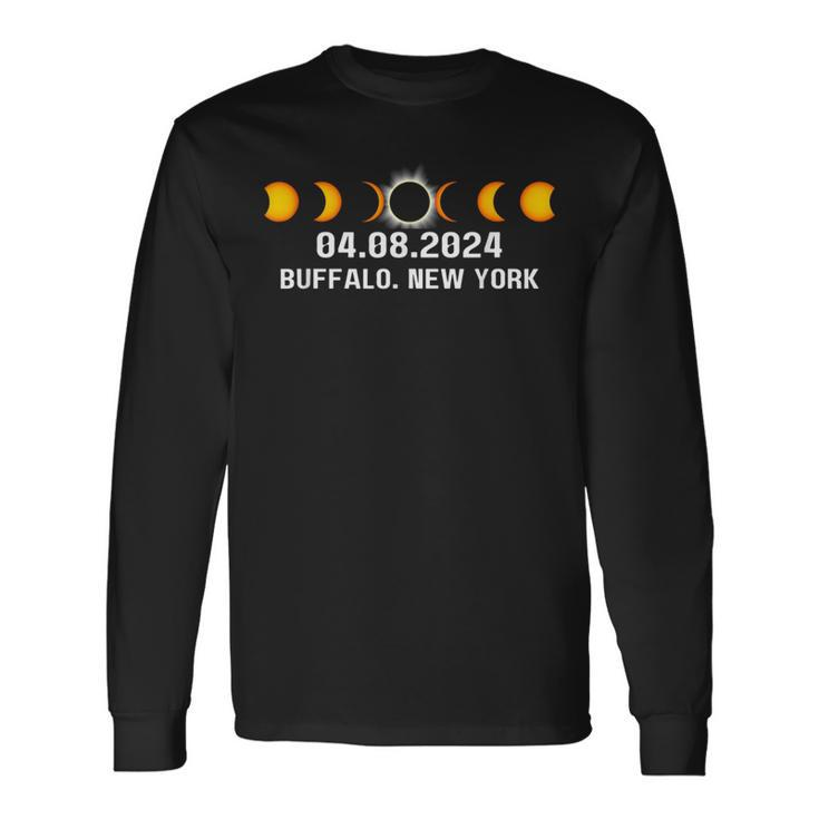 Total Solar Eclipse 2024 Buffalo New York April 8 2024 Long Sleeve T-Shirt