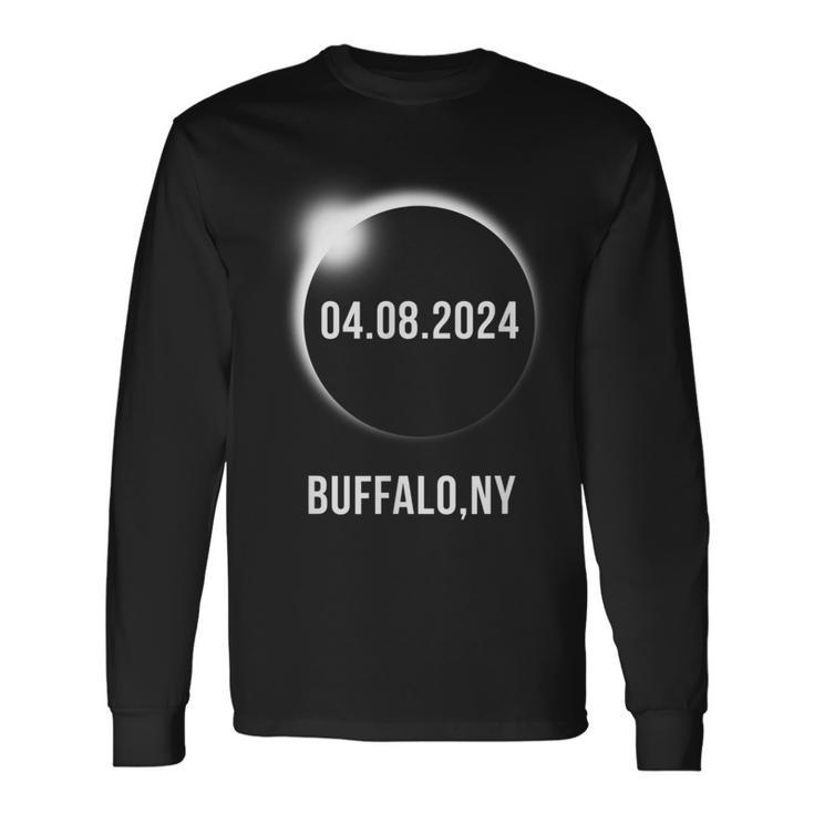 Total Solar Eclipse 2024 Buffalo Ny Long Sleeve T-Shirt