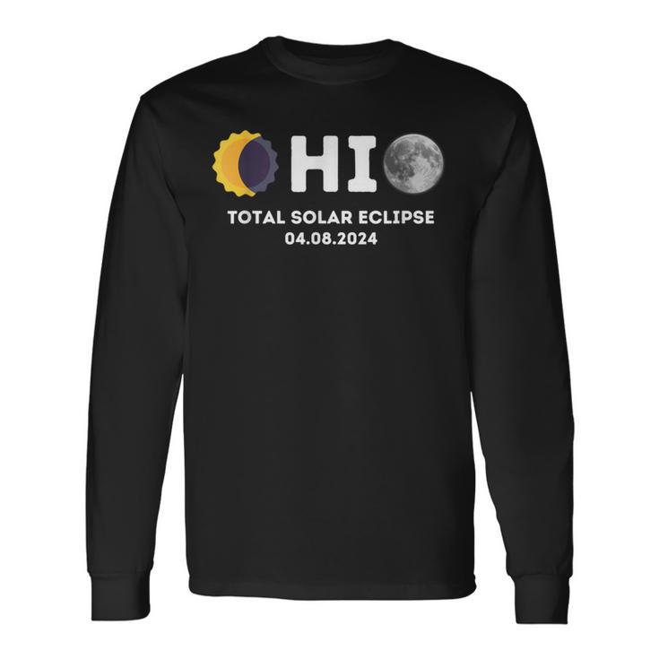 Total Solar Eclipse 2024 Ohio Total Solar Eclipse Ohio Long Sleeve T-Shirt