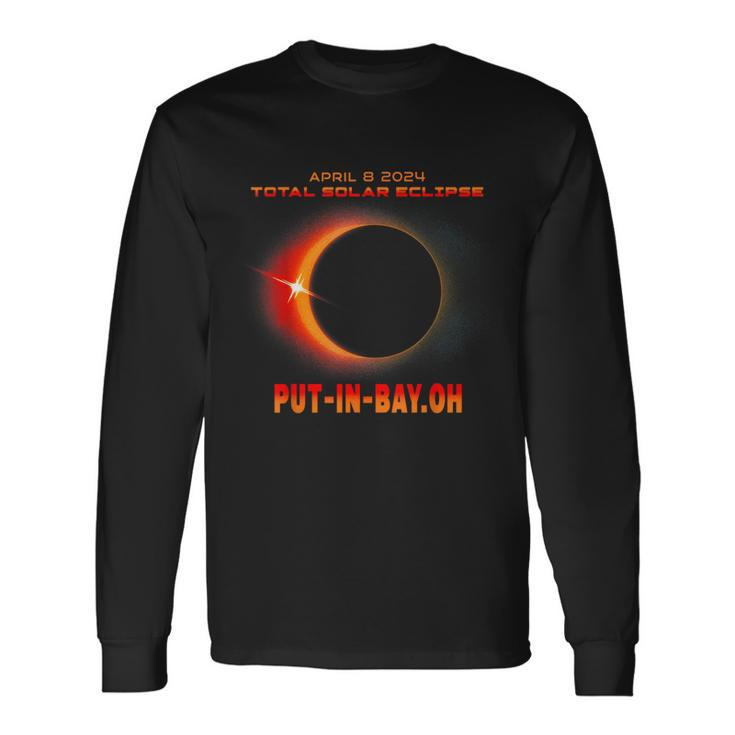 Total Solar Eclipse 2024 Put In Bay Ohio Long Sleeve T-Shirt