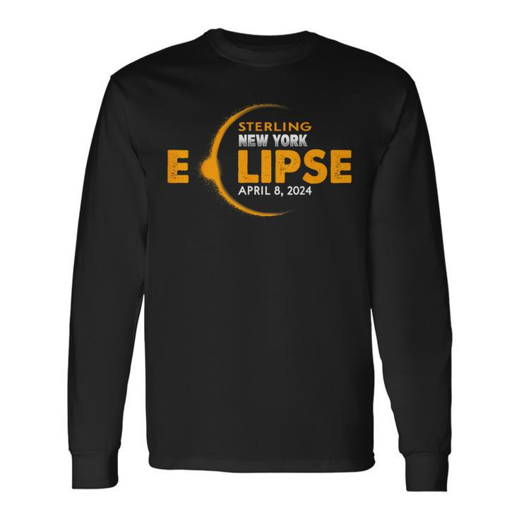 Total Solar Eclipse 2024 In Sterling New York Long Sleeve T-Shirt Gifts ideas