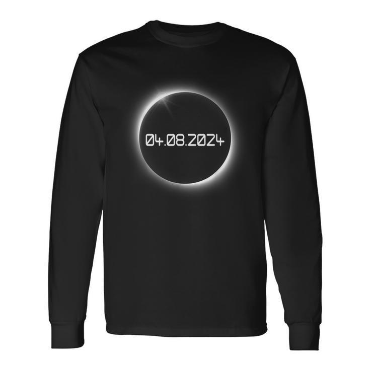 Total Solar Eclipse 2024 Usa April 8 2024 Solar Eclipse Long Sleeve T-Shirt
