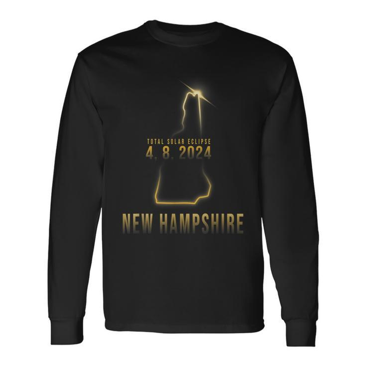 Total Solar Eclipse 4082024 New Hampshire Long Sleeve T-Shirt