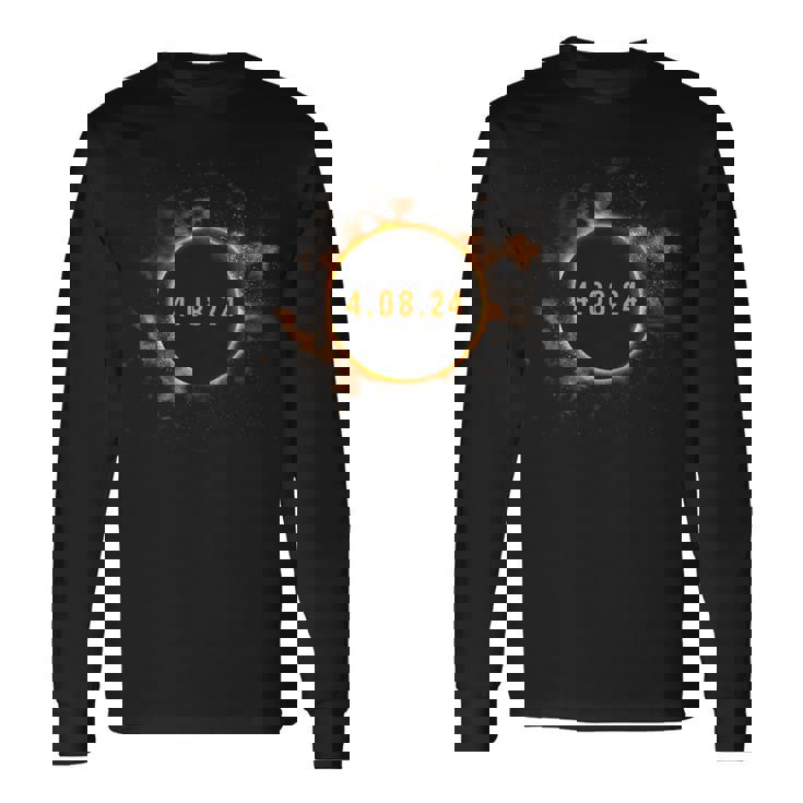 Total Solar Eclipse April 8 2024 Eclipse 40824 Long Sleeve T-Shirt